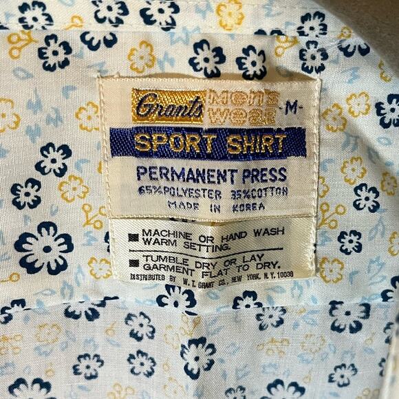 Vintage 70s Grants Menswear Sport Shirt-Size Medium - Picture 6 of 6
